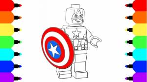 Рисунки капитан америка лего