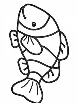 Раскраска рыба Клоун   в формате