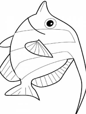 Раскраска Морские рыбы  листе  для девочек