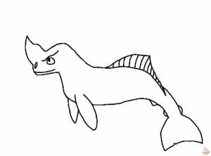 Раскраски Милый монстр из мультфильма Морской зверь