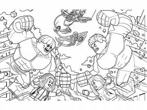 Раскраска Лего мстители