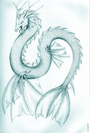 Морской дракон рисунок