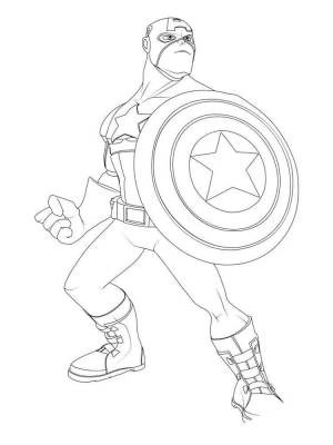 Раскраски Капитан Америка  и  онлайн