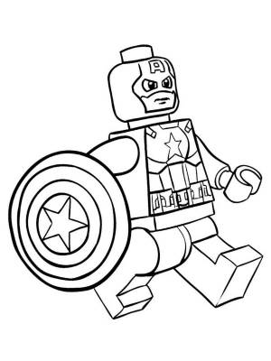 Раскраски LEGO Капитан Америка