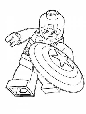 Картинка Лего Марвел раскраска на листе  для детей