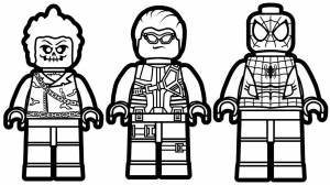 Раскраска Лего человек паук