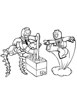 Человек паук лего раскраска