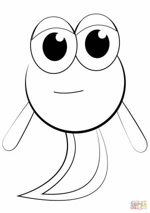 Раскраска Головастик амфибии