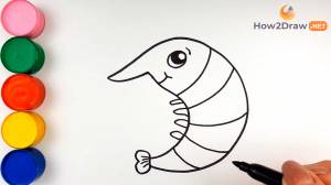 Как нарисовать креветку поэтапно