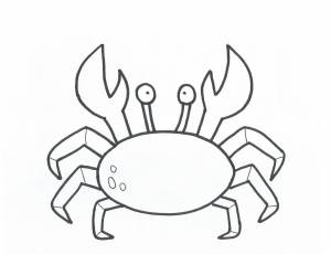 Краб рисунок легкий