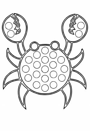 Раскраска Точечный Маркер Краб