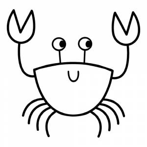 Раскраска Краб для малышей