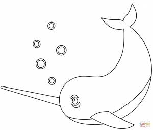Раскраска Нарвал