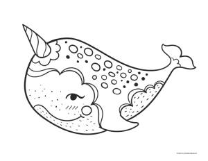 Нарвал раскраска