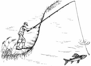 Раскраска Рыбалка