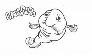 Раскраски Рыба капля