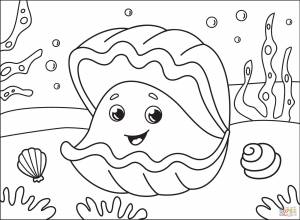 Раскраска устрица