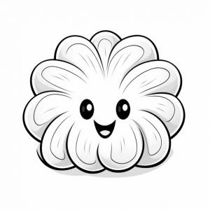 Устрицы для детей действия очарование плоская раскраска книга каваи линия искусства