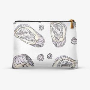 Косметичка «Устрицы и жемчуг паттерн»