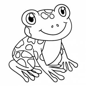 раскраски лягушки, изолированная для детей