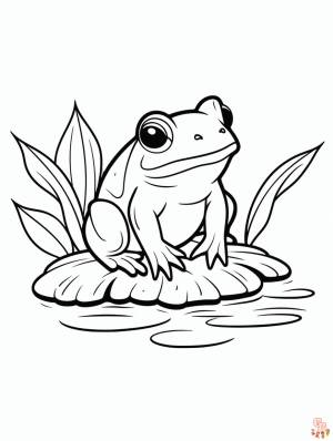 Раскраски лягушки для детей GBcoloring