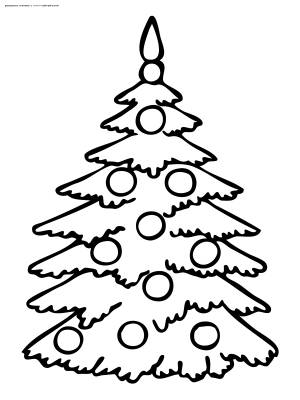 Раскраска Елка с игрушками