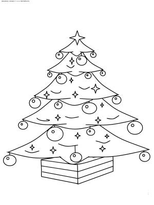 Раскраска Елка с игрушками