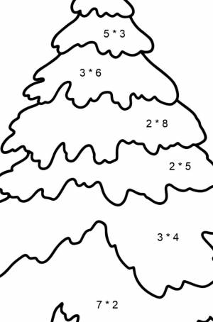 Раскраска ель ♥ Скачать, Онлайн и !