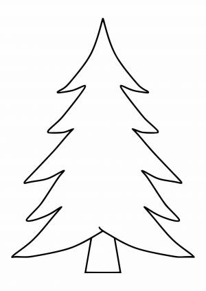 Раскраски Елка шаблон