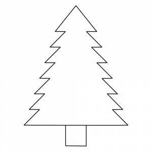 Раскраска Простой шаблон ёлки