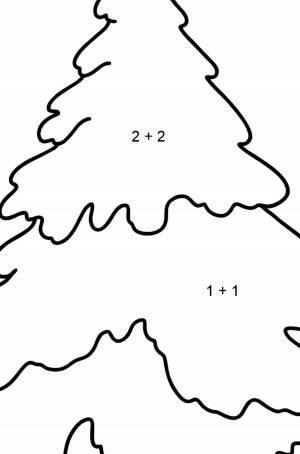 Раскраска ель просто ♥ Онлайн и !