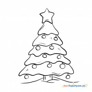 Рисунки елки легкие