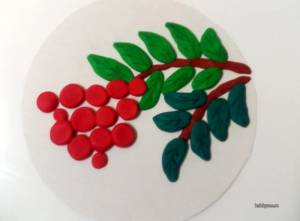 Рябина из пластна и фасоли