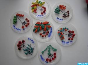 Лепка «Ветка рябины»