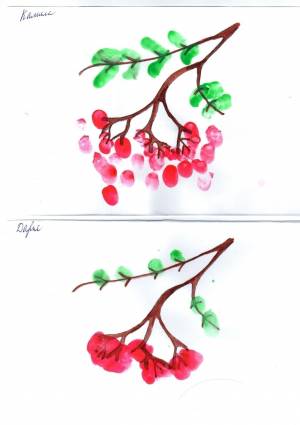 Ветка рябины рисунок шаблон