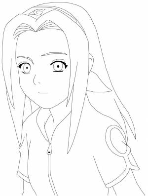 Раскраска Сакура из Наруто