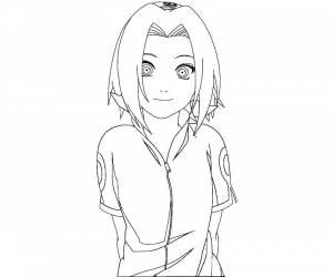 Раскраска Сакура Харуно