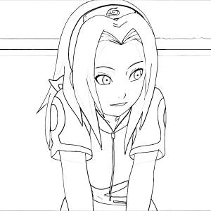 Сакура харуно раскраска