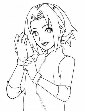 Сакура харуно раскраска