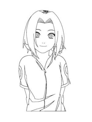 Раскраски Сакура аниме наруто