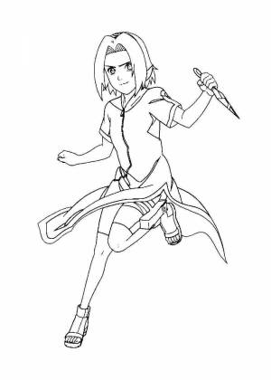 Раскраски Сакура аниме наруто