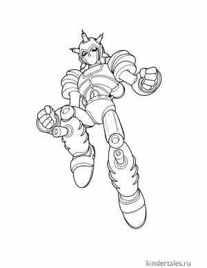 Робот Астробой» раскраска для детей
