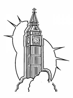 Раскраски Биг Бен   в формате