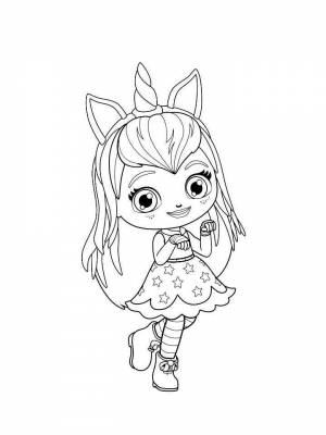 Раскраска Единорожка ЛОЛ   в формате
