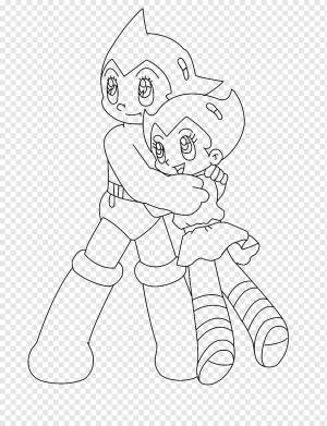 Млекопитающее Line art Finger Drawing White, Astro Boy, угол, белый, ребенок png
