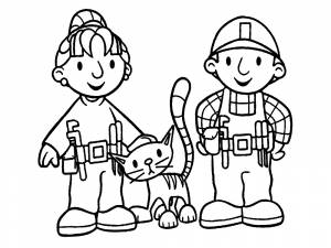 Раскраски для развития малышей Боб строитель