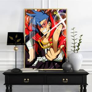 Постер Gurren Lagann из аниме, японская манга, рисунок на холсте, Современная Настенная картина, домашний декор