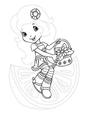 Веселые детские раскраски Шарлотта Земляничка