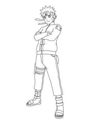 Раскраска круто наруто