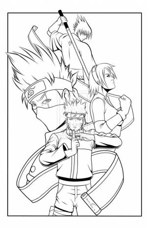 Pаскраска Наруто 38175